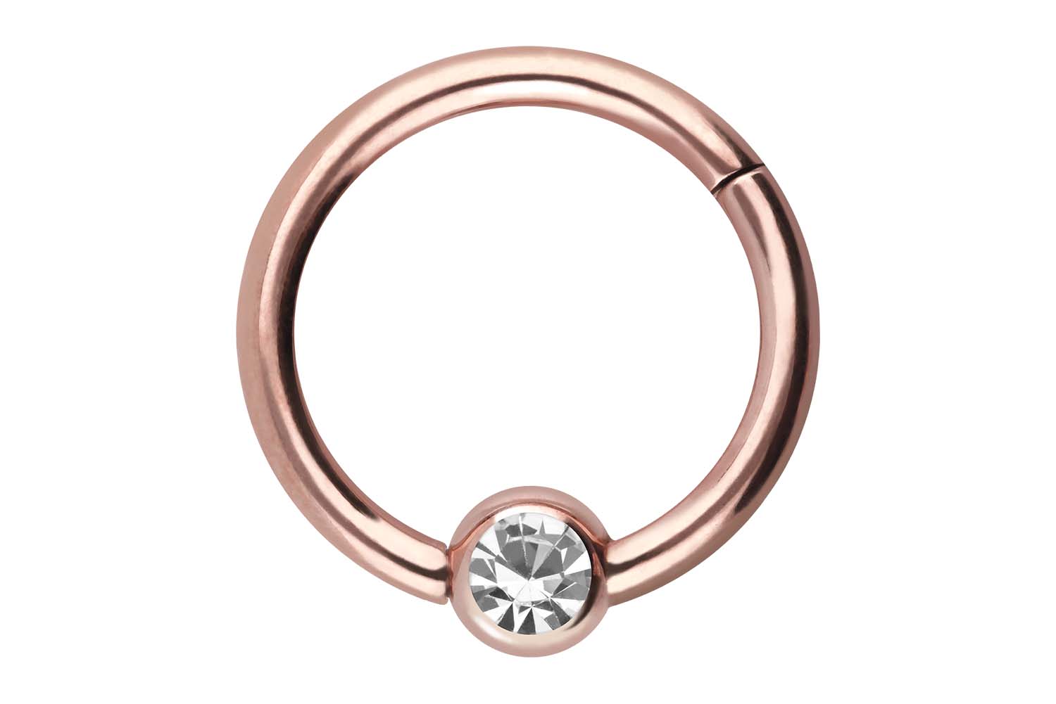 Chirurgenstahl Segmentring Clicker Piercing KRISTALL ++SALE++